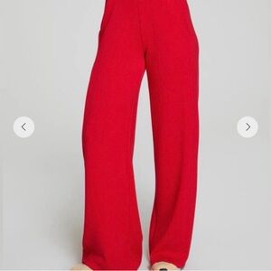 Spanx Air Essentials Red Wide Leg Pants